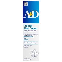 A+D Zinc Oxide Diaper Rash Cream | Walgreens