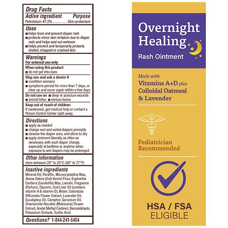 A+D Overnight Healing Rash Ointment