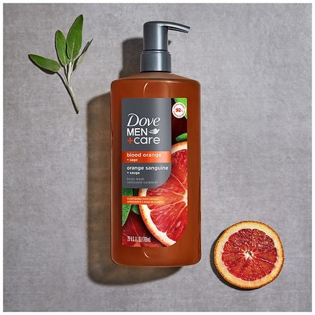 Dove Men+Care Body Wash  to Rebuild Skin in the Shower Blood Orange + Sage
