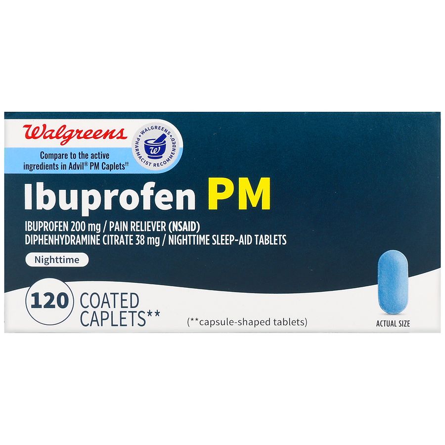Walgreens Ibuprofen PM Coated Caplets