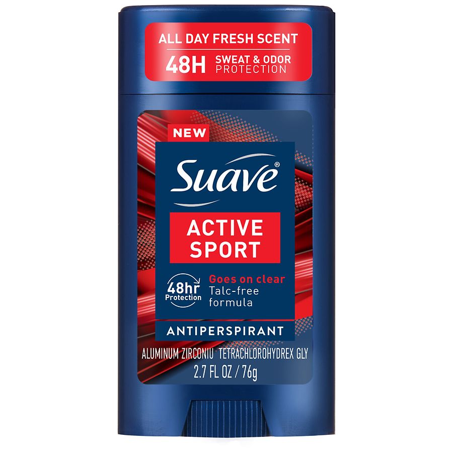 Suave Active Sport Men¿s Antiperspirant Deodorant, 48 hour Odor & Wetness Protection Bergamot & Wood