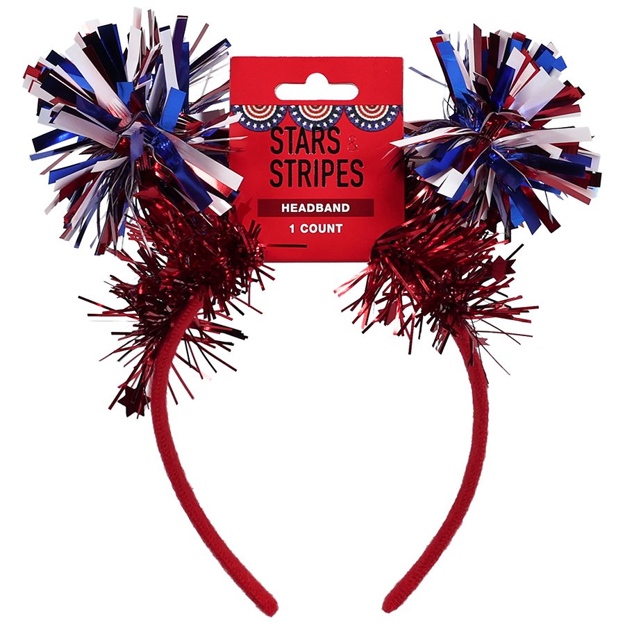 Walgreens Pom Headband Red, White, Blue