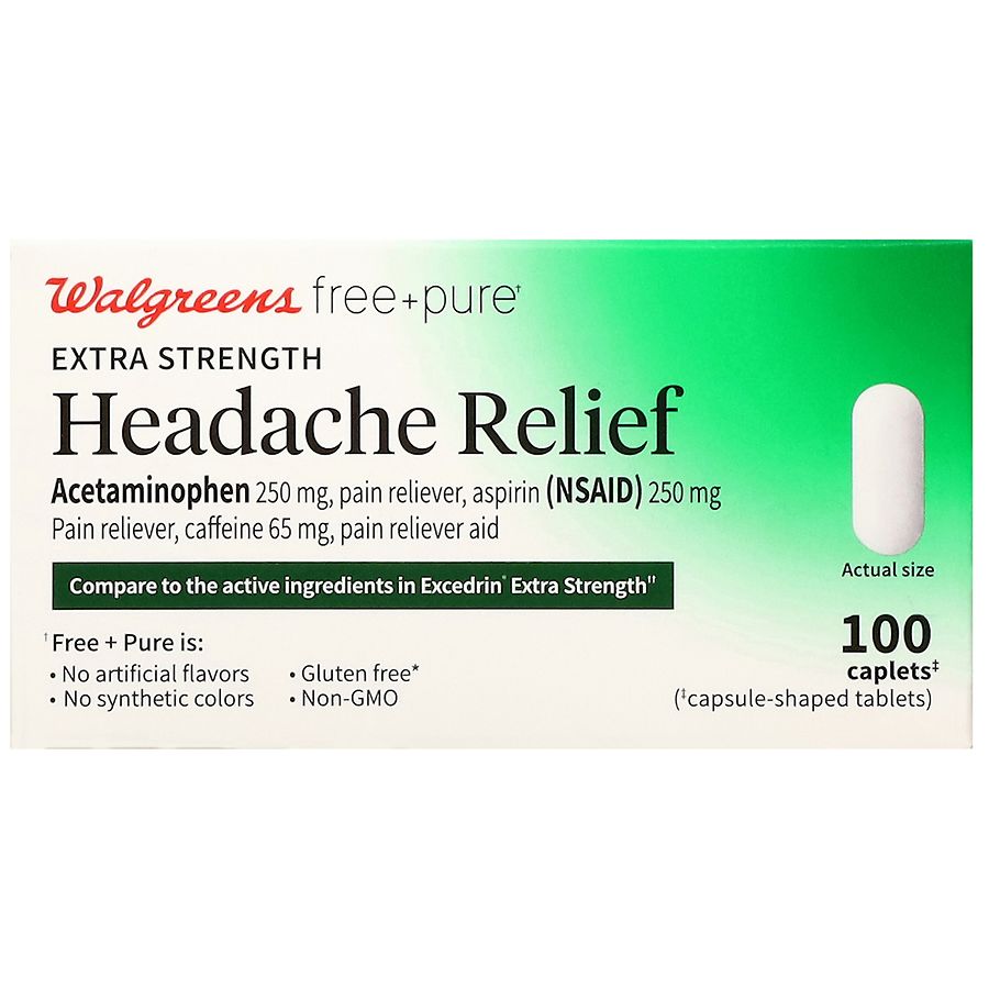 Walgreens Free & Pure Headache Relief Caplets