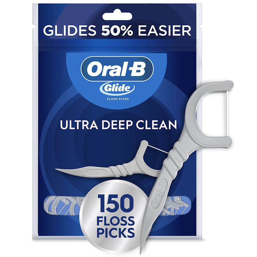 Oral-B Glide Ultra Deep Clean Floss Picks, Removes Food and Plaque Cool Mint