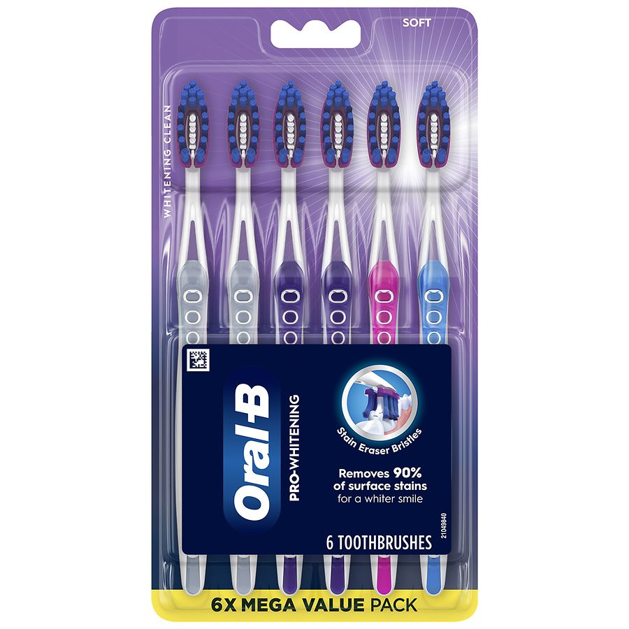 Oral-B Pro Whitening Toothbrushes Soft Assorted