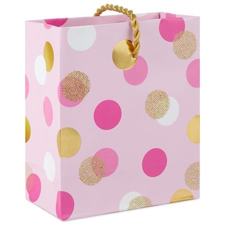 Hallmark Mini Bag Rose Island Pink & Gold Dots