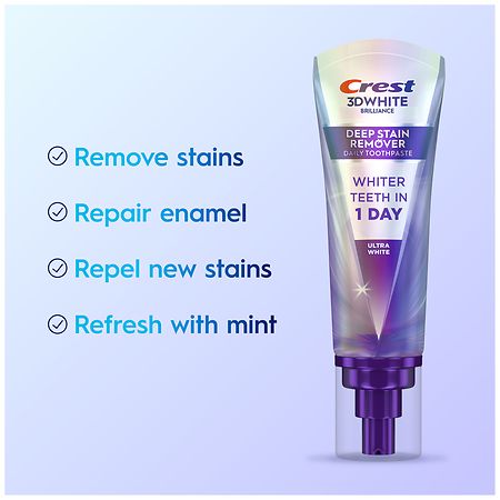 Crest 3D White Deep Stain Remover Ultra White Toothpaste Mint