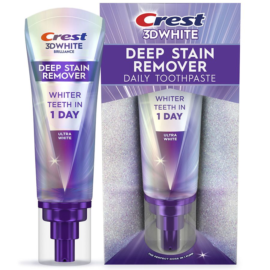 Crest 3D White Deep Stain Remover Ultra White Toothpaste Mint