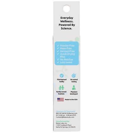 Dr. Blaine's Sweat Stop Moisture Reducing Body Spray