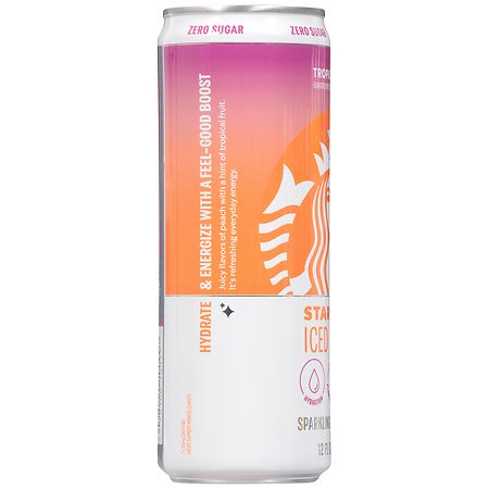 Starbucks Iced Energy Zero Sugar Sparkling Energy Drink Tropical