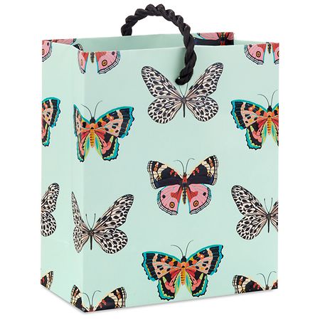 Hallmark Gift Card Holder Mini Bag (Butterflies on Mint) Lavender