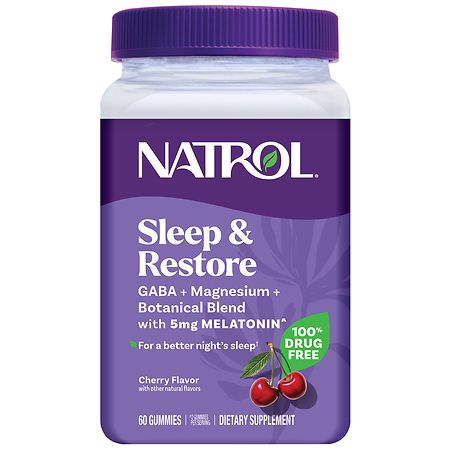 Natrol Sleep & Restore with 5 mg Melatonin Gummies Cherry