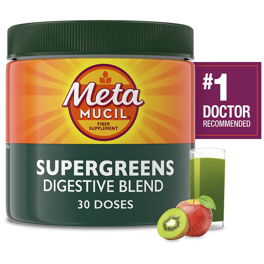 フィリックス in生 mecima Metamucil SuperGreens Digestive Blend Powder Fiber Supplement Kiwi