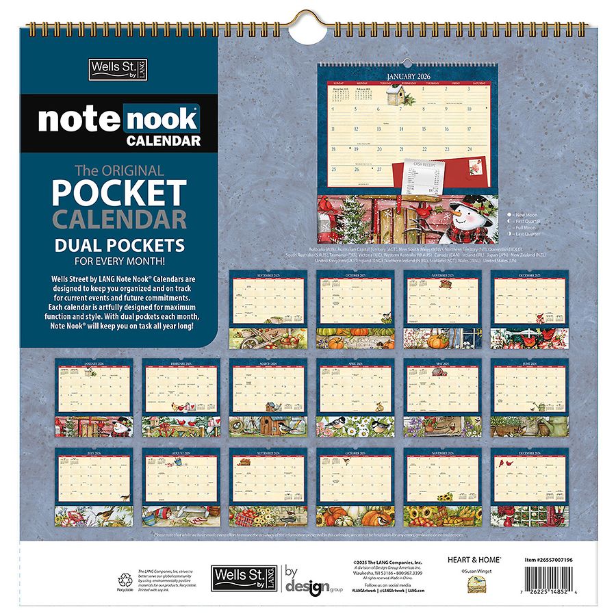Wells Street by Lang Note Nook Pocket Calendar Walgreens Wells Street by Lang Note Nook Pocket Calendar Walgreens