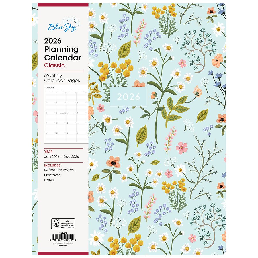 Blue Sky 2026 Planning Calendar Classic Walgreens Blue Sky 2026 Planning Calendar Classic Walgreens