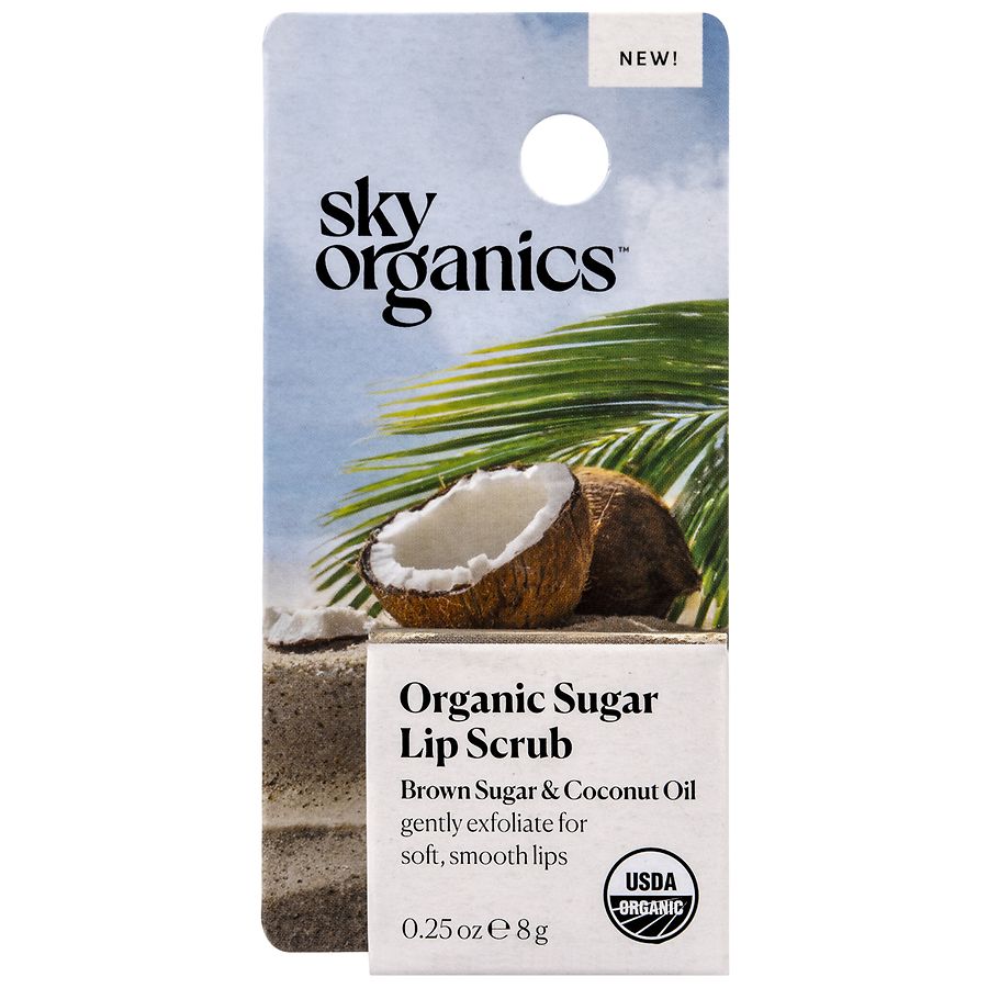 Sky Organics Organic Sugar Lip Scrub Brown Sugar & Coconut Oil