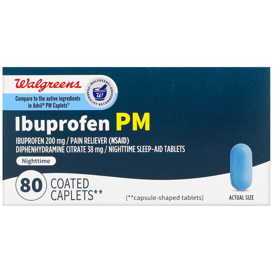 Walgreens Ibuprofen PM Coated Caplets