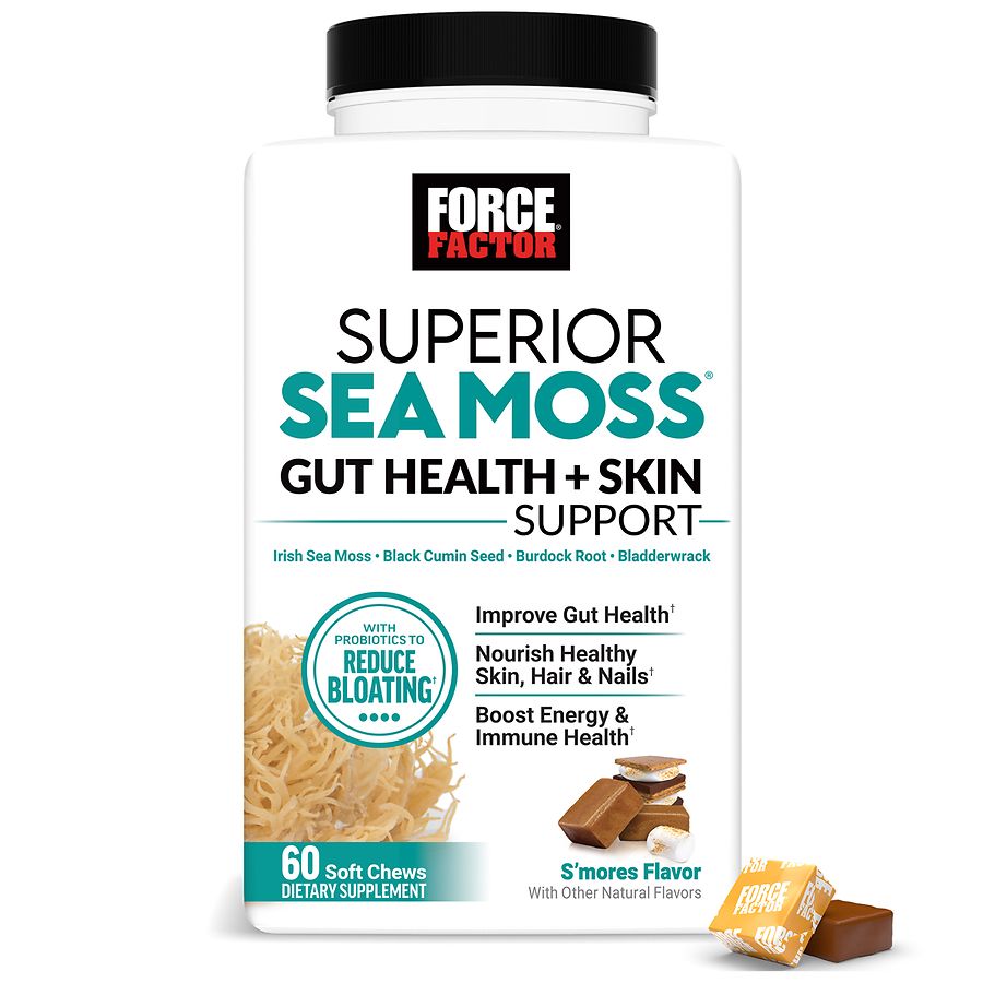 Force Factor Superior Sea Moss Gut Health + Skin Support Soft