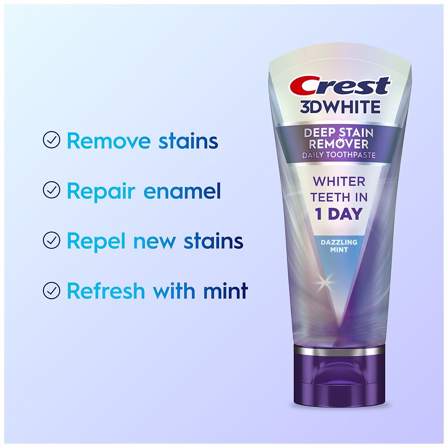 Crest 3D White Brilliance Deep Stain Remover Toothpaste Dazzling