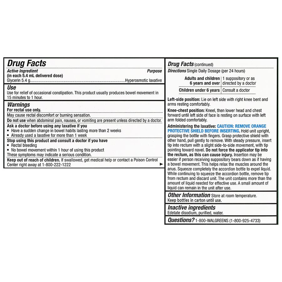glutathione suppositories at walgreen pharmacy Walgreens Liquid Glycerin Suppositories