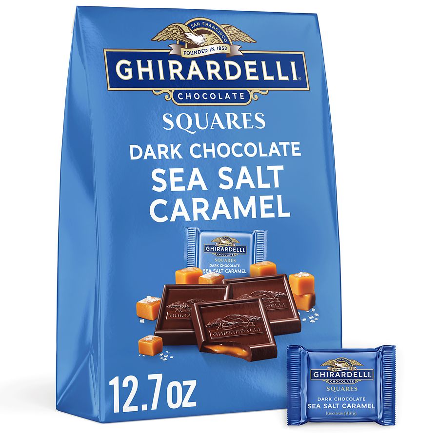 Ghirardelli Dark Chocolate Squares Bag Sea Salt Caramel