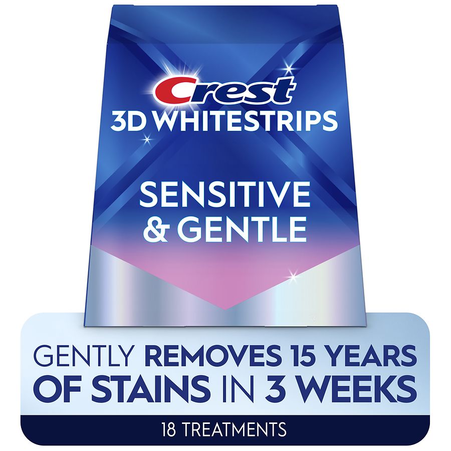 Crest 3D Whitestrips Sensitive & Gentle At-home Teeth Whitening