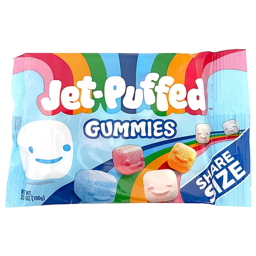 Jet-Puffed Gummies Marshmallow, Share Size | Walgreens