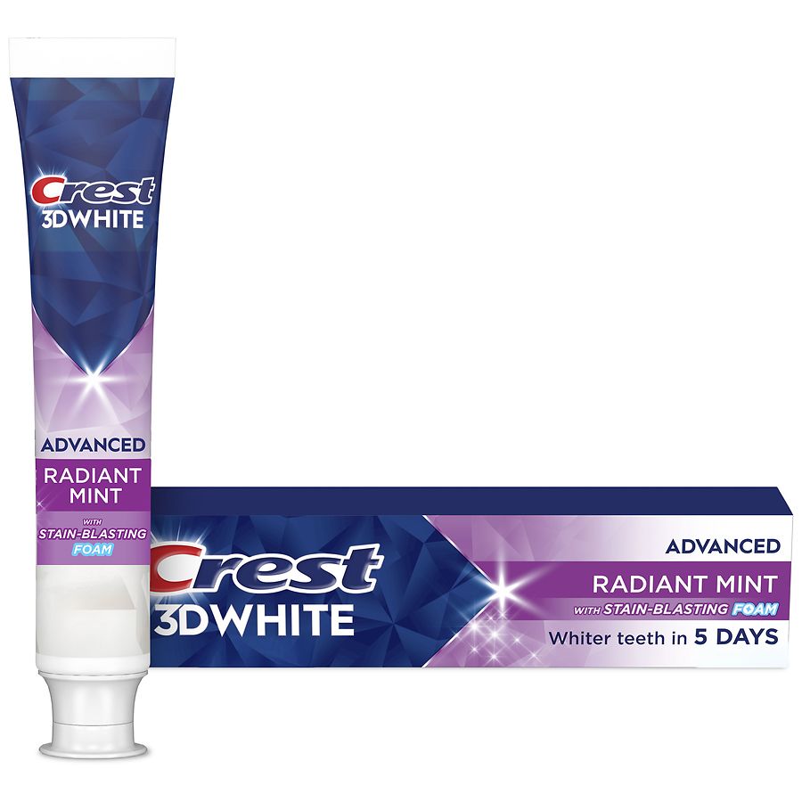Crest 3D White Advanced Teeth Whitening Toothpaste Radiant Mint
