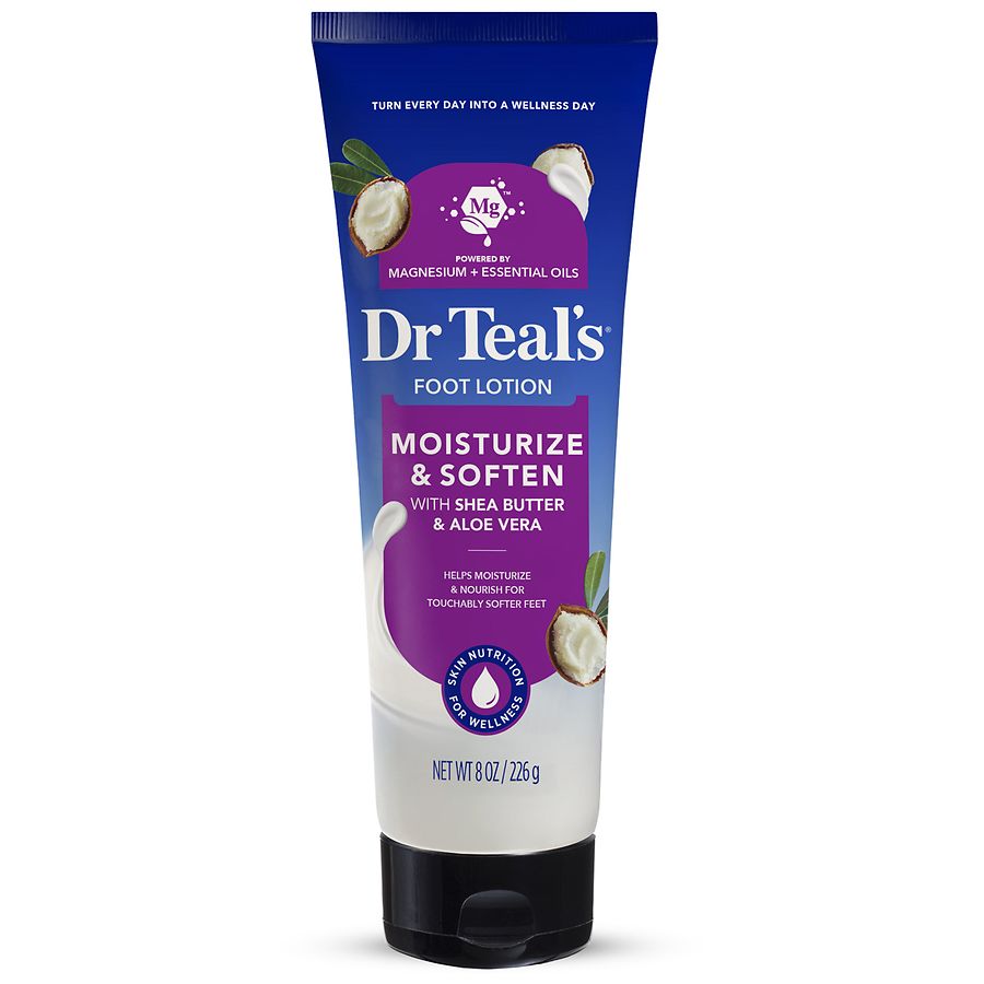 Dr. Teal's Foot Cream, Moisturize & Soften, With Shea Butter & Aloe Vera