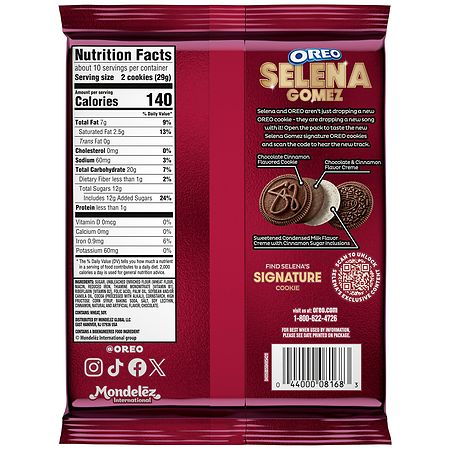 Oreo Selena Gomez Cookies, Limited Edition Chocolate & Cinnamon Creme