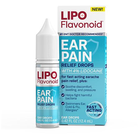 Lipo Flavonoid Ear Pain Drops with 4% Lidocaine ¿ Fast-Acting Earache Pain Relief