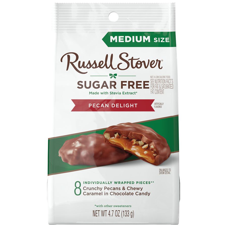 Russell Stover Sugar Free Pecan Delight Chocolate Candy Sugar Free