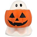 Happy Halloween Trio Stacked Pumpkins