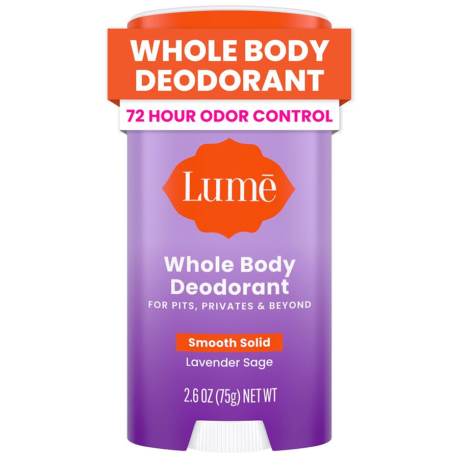 Lume Women's Whole Body Solid Stick Aluminum-Free Deodorant Lavender Sage