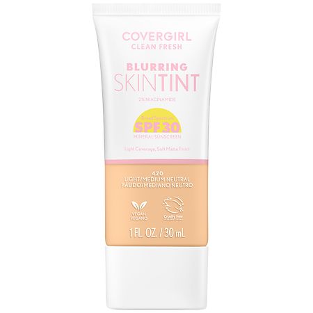 CoverGirl Clean Fresh Blurring Skin Tint, 420 Light/Medium Neutral