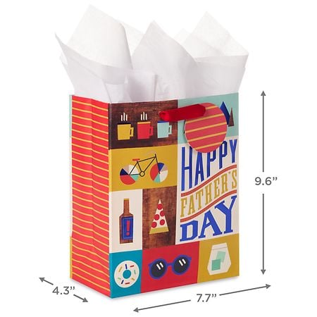 Hallmark Father's Day Gift Bag With Tissue Paper (Pizza, Coffee