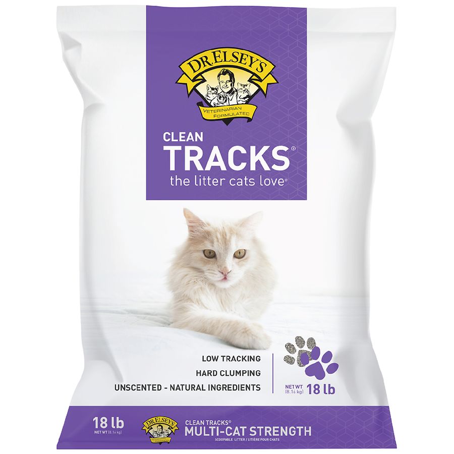 Dr. Elsey's Clean Tracks, Multi-Cat Strength Clumping Clay Cat Litter Unscented