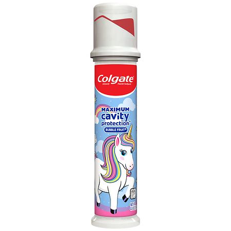 Colgate Kids Unlicensed Pump Toothpaste, Unicorn Bubble Fruit