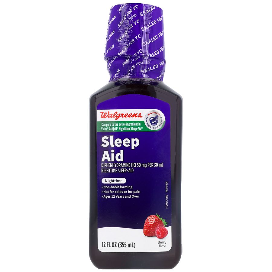 Walgreens Sleep Aid Liquid Berry, 0, 0 0