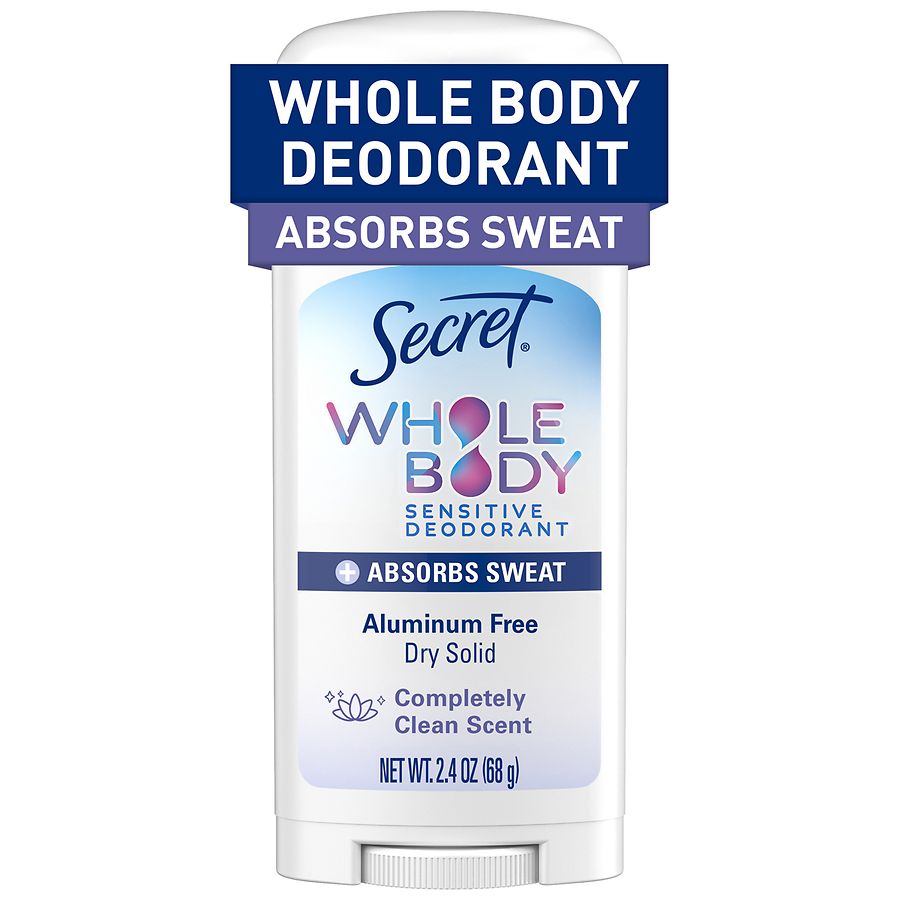 Secret Aluminum-Free Dry Feel Stick +Absorbs Sweat Completely Clean