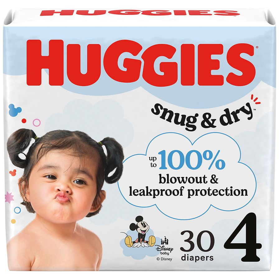 Huggies Snug Dry Baby Diapers Unscented, Size (22-37 lbs