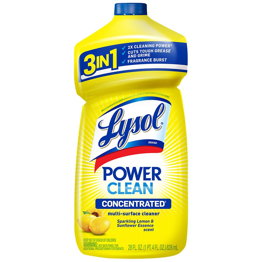 Lysol Power Clean Concentrated Multi-Surface Cleaner Sparkling Lemon & Sunflower Essence
