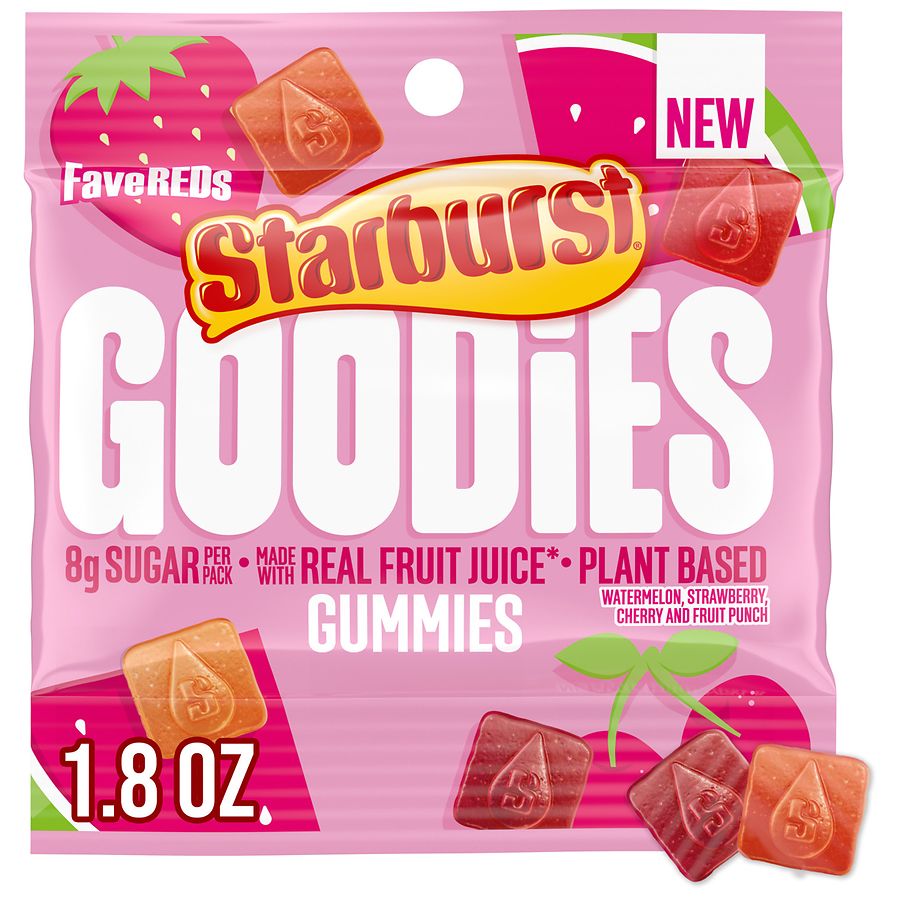 Starburst Goodies FaveREDS Plant Based Fruit Gummy Candy