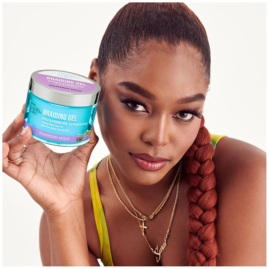Kiss imPRESS color FX Braiding Hair Gel, Level 7 Maximum Hold for