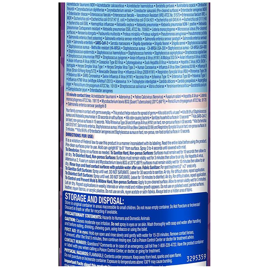 Lysol Disinfectant Spray Lavender & Cotton Blossom | Walgreens