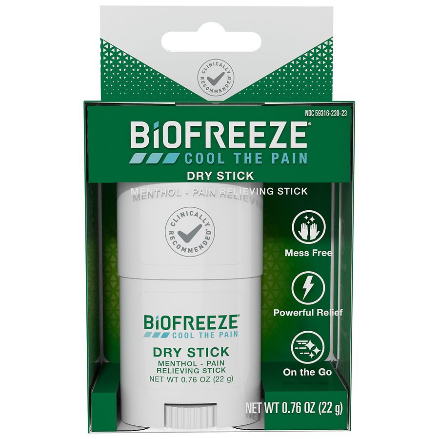 BIOFREEZE Menthol Pain Relieving Dry Stick