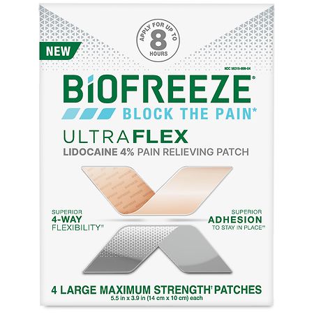BIOFREEZE Biofreeze Ultraflex Patches Large Maximum Strength