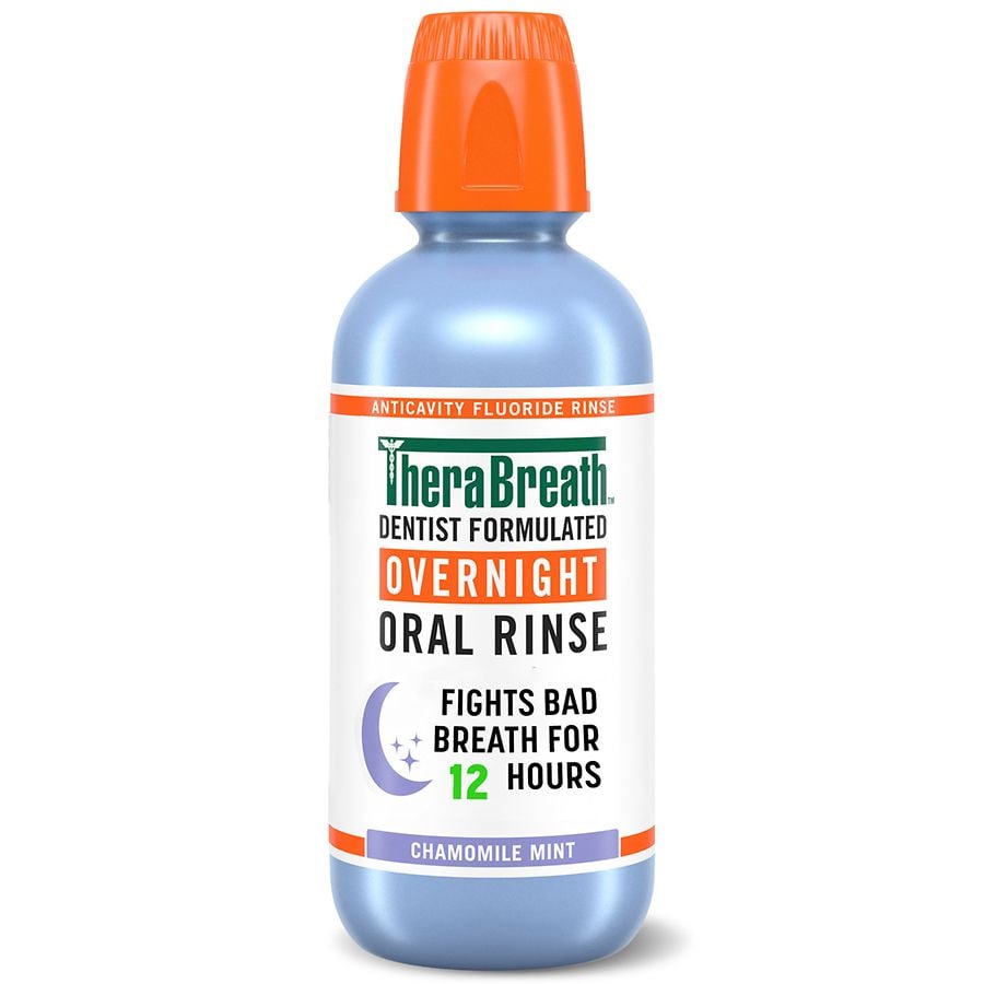 TheraBreath Overnight Mouthwash, Alcohol Free Chamomile Mint 0