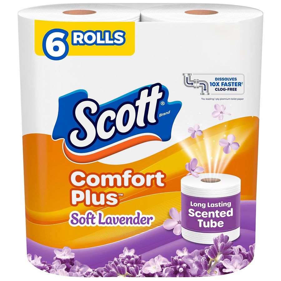 Scott Toilet Paper, Septic-Safe, 1-Ply Toilet Tissue Soft Lavender