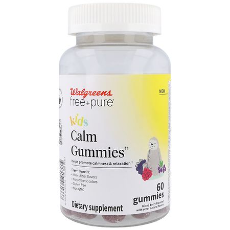 Walgreens Free & Pure Kids Calm Gummies Mixed Berry